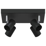 Vidaxl plafondspot met schijnwerpers zwart 26,5 x 26 x 11,5 cm metaal