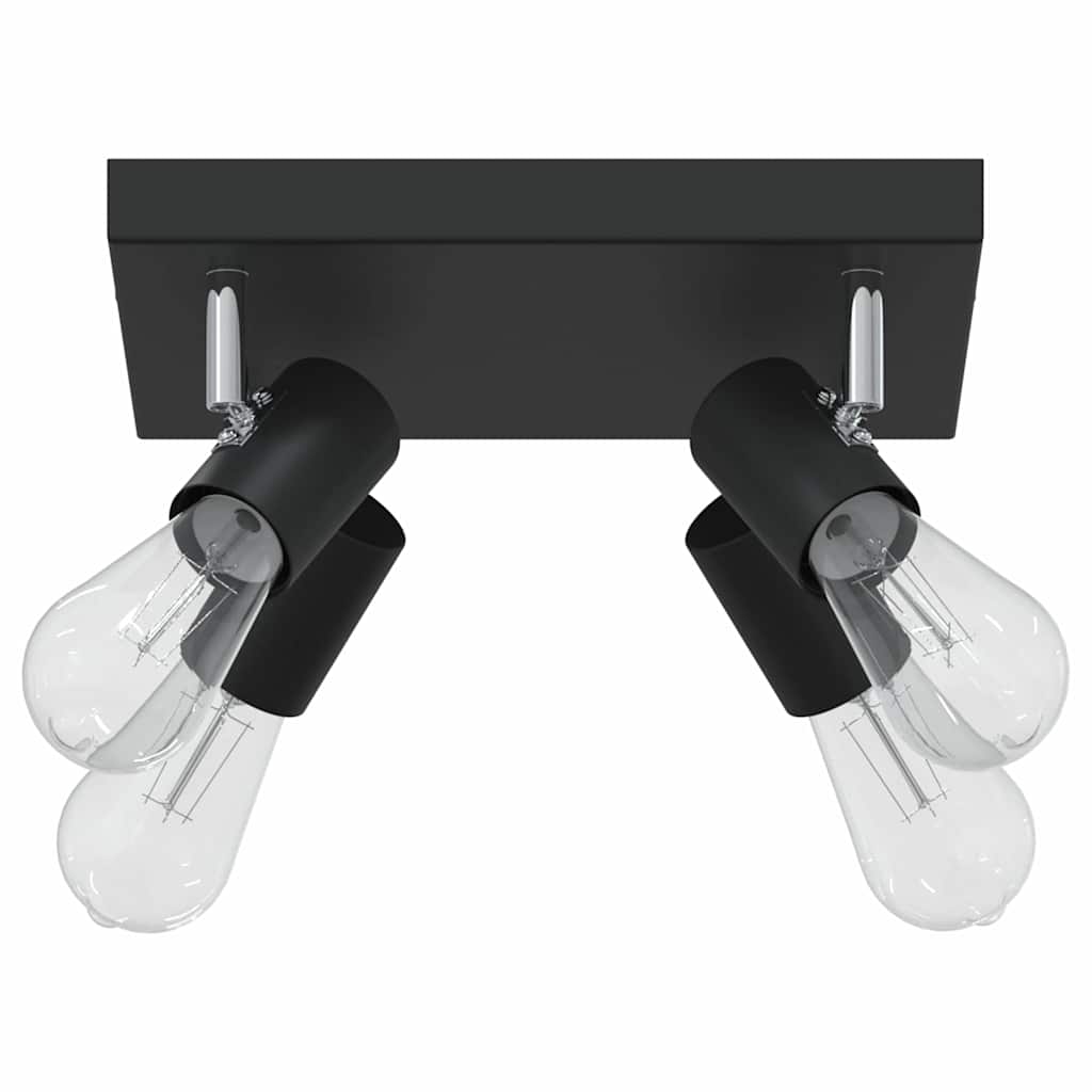 Vidaxl plafondspot met schijnwerpers zwart 26,5 x 26 x 11,5 cm metaal