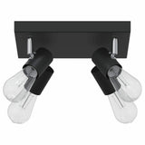 Vidaxl plafondspot met schijnwerpers zwart 26,5 x 26 x 11,5 cm metaal