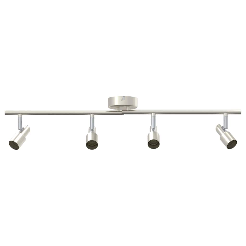 Vidaxl plafondspot met schijnwerpers nikkel 70 x 9 x 12,5 cm staal