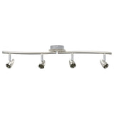 Vidaxl plafondspot met schijnwerpers nikkel 61 x 10 x 12,5 cm metaal