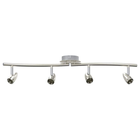 Vidaxl plafondspot met schijnwerpers nikkel 61 x 10 x 12,5 cm metaal