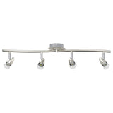 Vidaxl plafondspot met schijnwerpers nikkel 61 x 10 x 12,5 cm metaal