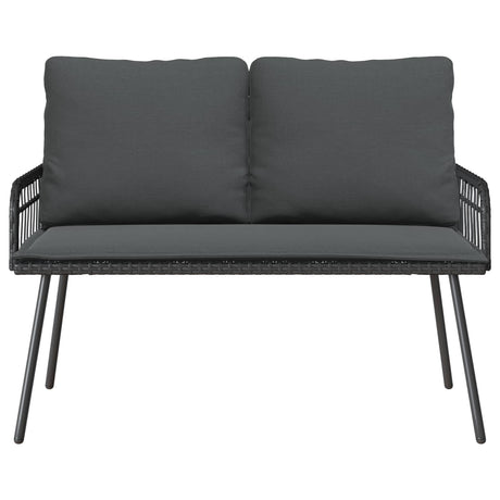 Vidaxl tuinbank met kussen antraciet 114 x 64 x 90cm staal