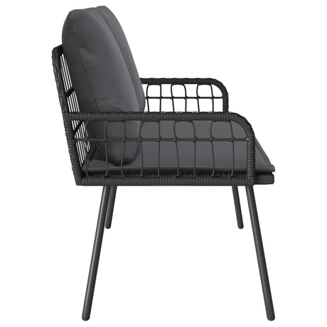 Vidaxl tuinbank met kussen antraciet 114 x 64 x 90cm staal