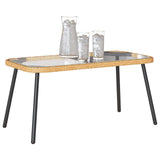 Vidaxl salontafel bruin en zwart 90 x 45 x 43 cm poly rattan
