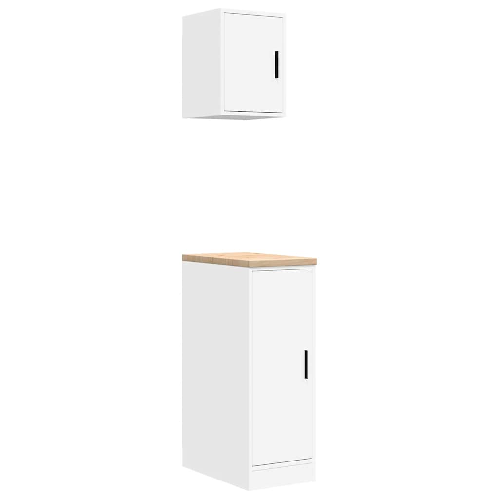 Vidaxl garagekasten 2 st spaanplaat wit