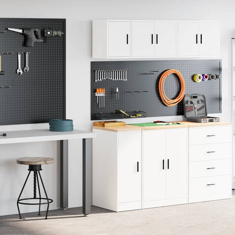 Vidaxl garagekasten 2 st spaanplaat wit