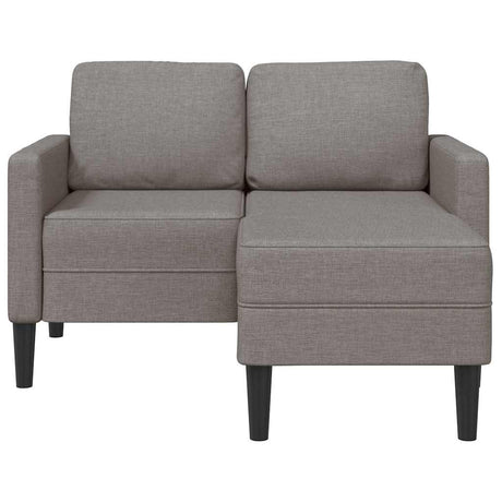 Vidaxl 2-zitsbank met ligstoel l-vormig taupe 125 cm stof