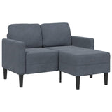 Vidaxl 2-zitsbank met ligstoel l-vormig 125 cm fluweel