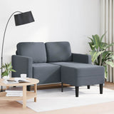 Vidaxl 2-zitsbank met ligstoel l-vormig 125 cm fluweel