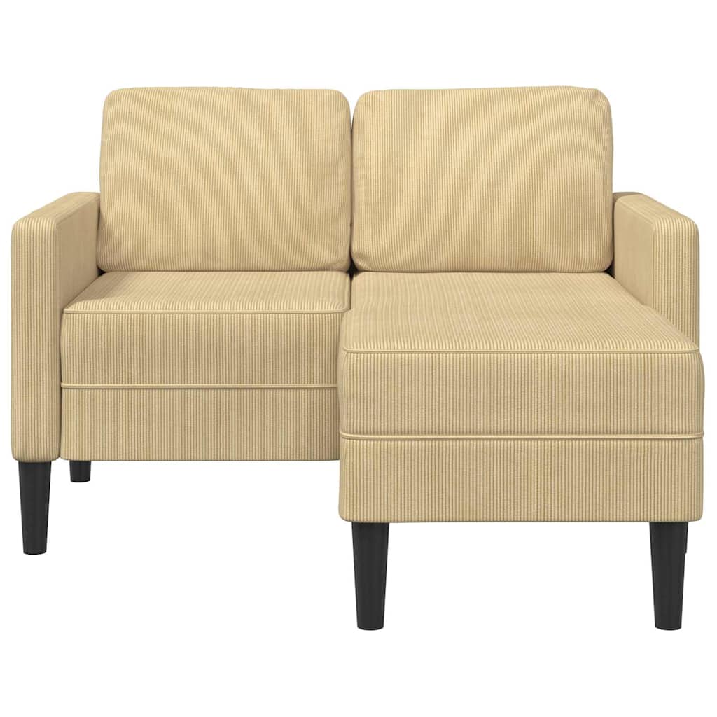 Vidaxl 2-zitsbank met chaise l-vorm 125 cm linnen grijsgroen