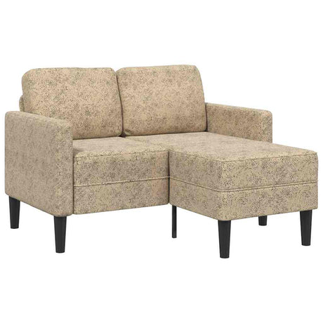 Vidaxl 2-zitsbank met chaise longue l-vormig lichtgrijs 125 cm kunstleer
