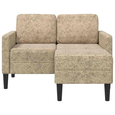 Vidaxl 2-zitsbank met chaise longue l-vormig lichtgrijs 125 cm kunstleer