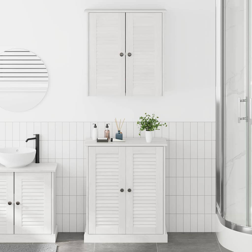 Vidaxl badkamermeubelset 2 st wit en antiek wit 67,5 x 34 x 80 cm