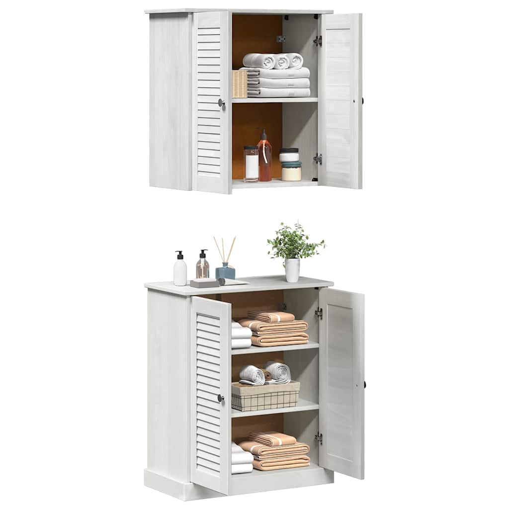 Vidaxl badkamermeubelset 2 st wit en antiek wit 67,5 x 34 x 80 cm