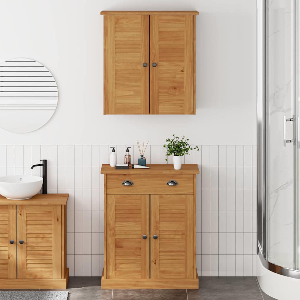 Vidaxl badkamermeubelset vigo 2 st bruin en honingbruin