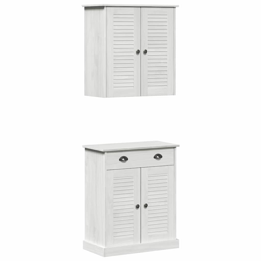 Vidaxl badkamermeubelset vigo 2 st wit en antiek wit 67,5 x 34 x 80 cm