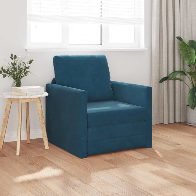 Vidaxl slaapbank blauw 74 x 77 x 81 cm fluweel