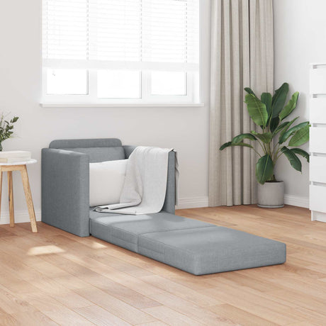Vidaxl slaapbank 60cm lichtgrijs stof