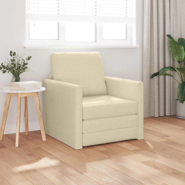 Vidaxl slaapbank crème 74 x 77 x 81 cm stof