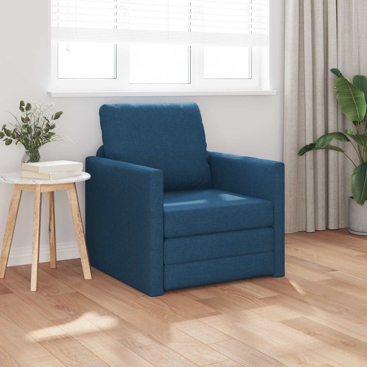 Vidaxl slaapbank blauw 74 x 77 x 81 cm stof