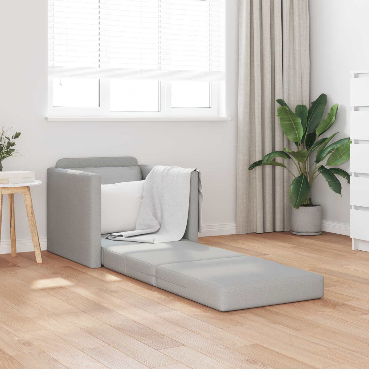 Vidaxl slaapbank wolkengrijs 74 x 77 x 81 cm stof