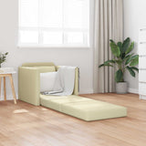 Vidaxl slaapbank crème 74 x 77 x 81 cm kunstleer