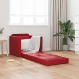 Vidaxl slaapbank 60cm wijnrood kunstleer