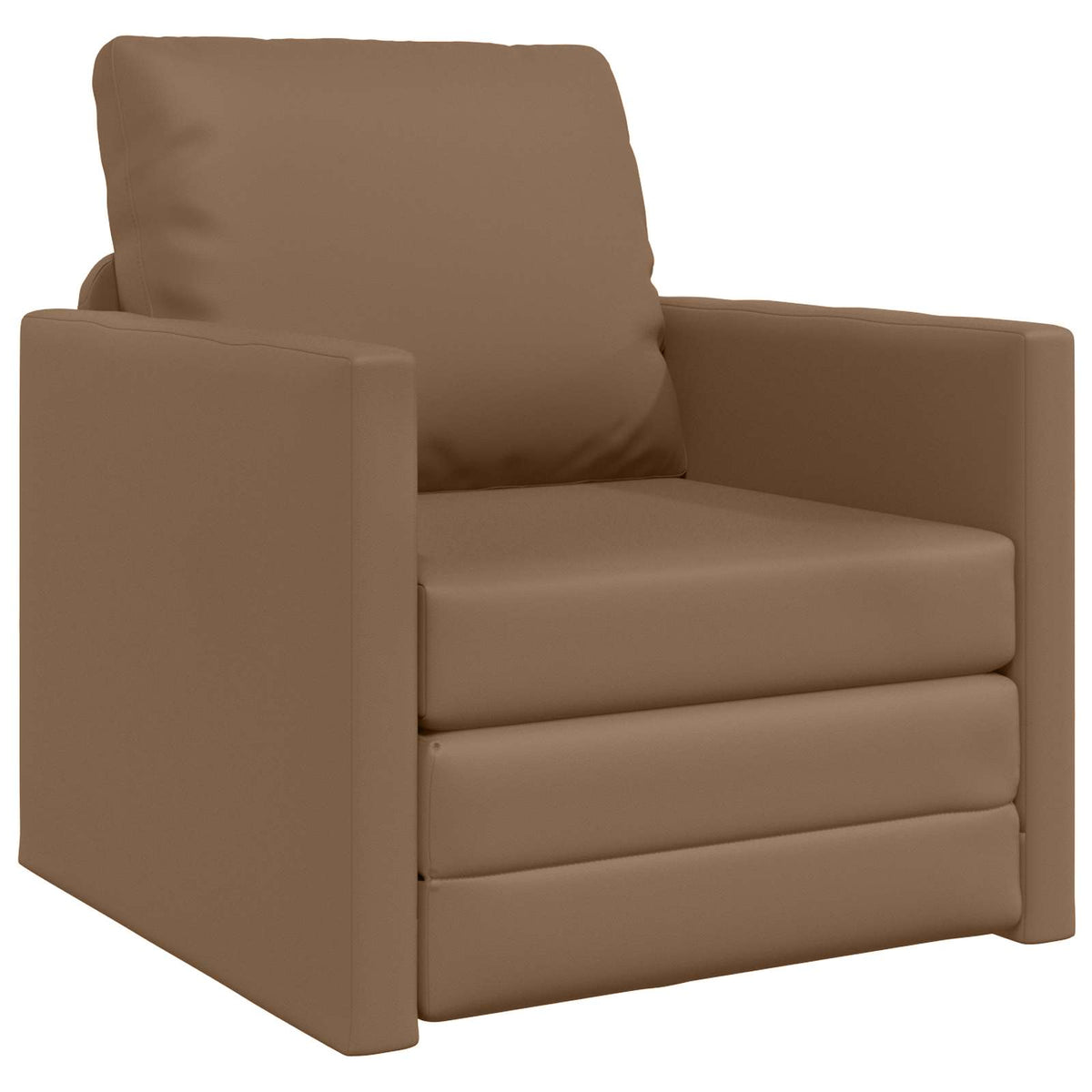 Vidaxl slaapbank cappuccino 74 x 77 x 81 cm kunstleer