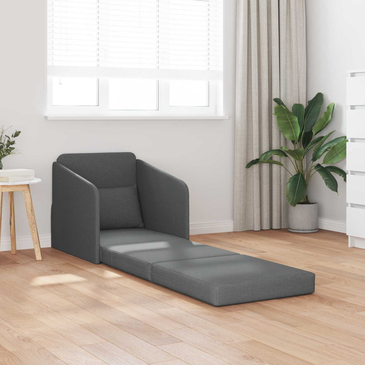 Vidaxl slaapbank donkergrijs 65 x 80 x 83 cm stof