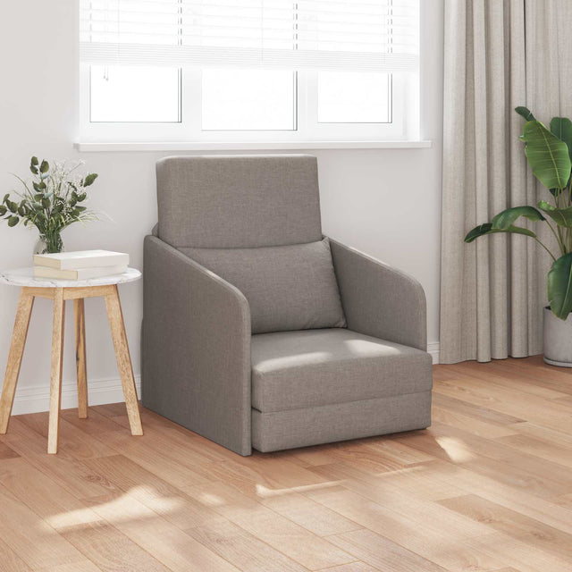 Vidaxl slaapbank taupe 65 x 80 x 83 cm stof