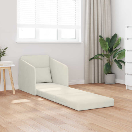 Vidaxl slaapbank crème 65 x 80 x 83 cm fluweel