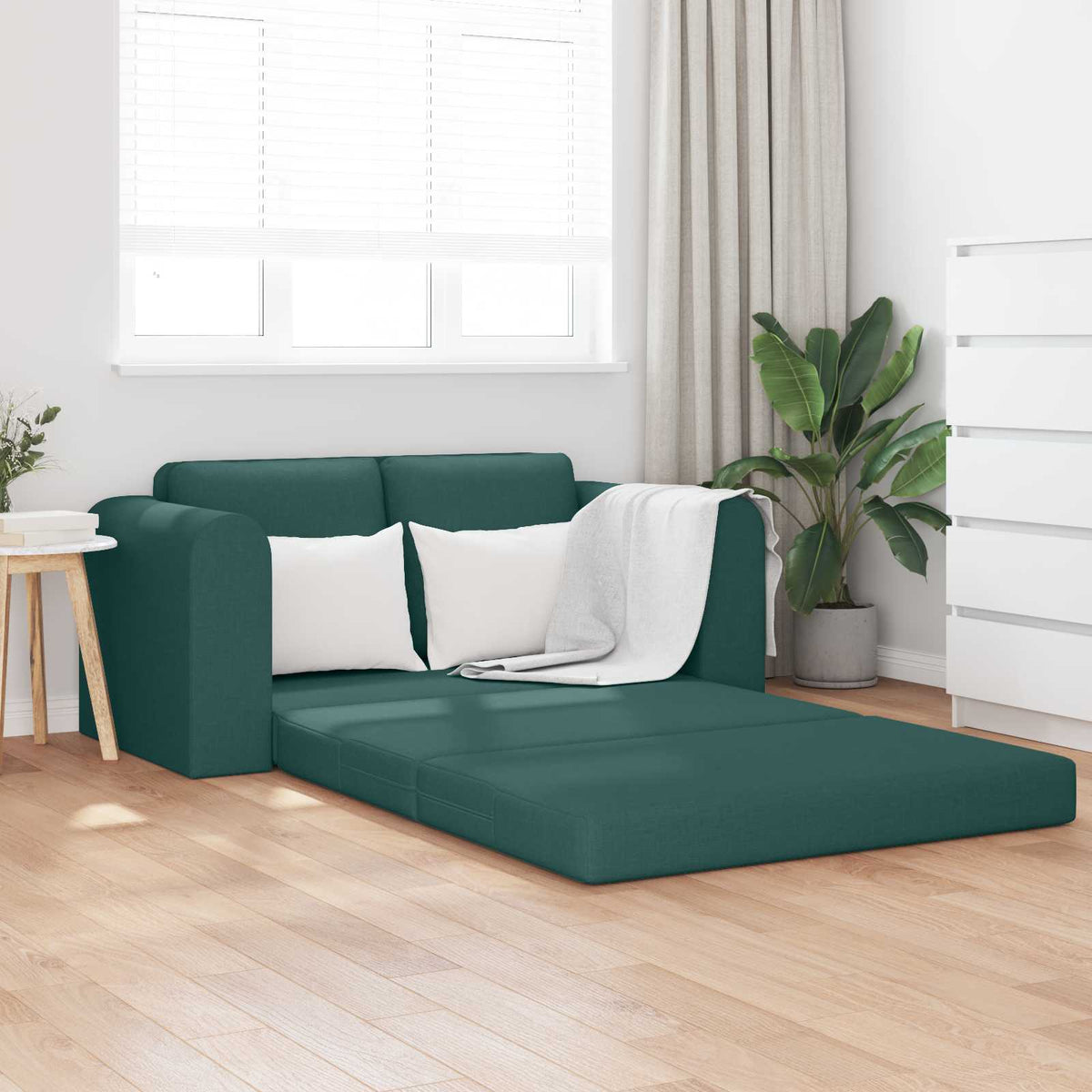 Vidaxl slaapbank donkergroen 148 x 71 x 83 cm stof