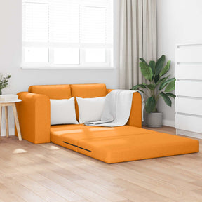 Vidaxl slaapbank donkergeel 148 x 71 x 83 cm stof
