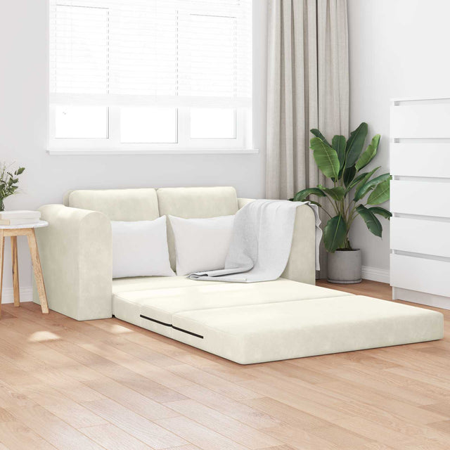 Vidaxl slaapbank crème 148 x 71 x 83 cm fluweel