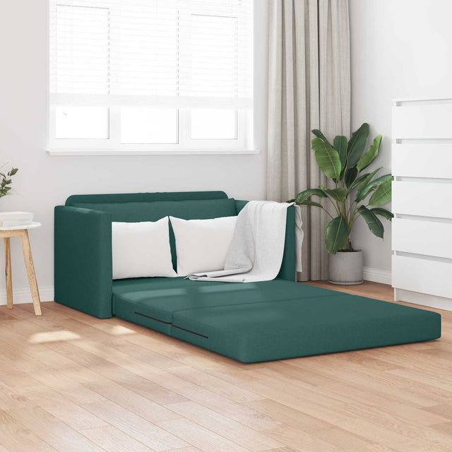 Vidaxl slaapbank donkergroen 124 x 71 x 78 cm stof
