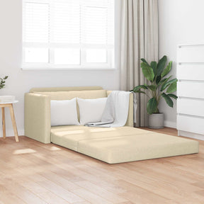 Vidaxl slaapbank crème 124 x 71 x 78 cm stof