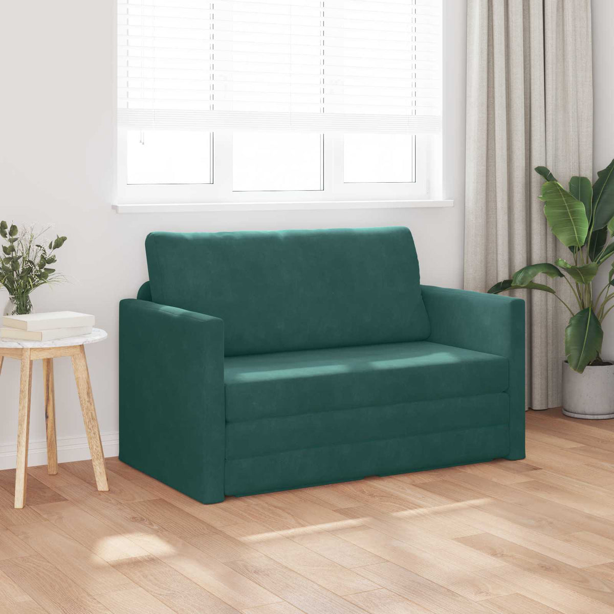 Vidaxl slaapbank donkergroen 124 x 71 x 78 cm fluweel