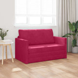 Vidaxl slaapbank wijnrood 124 x 71 x 78 cm fluweel