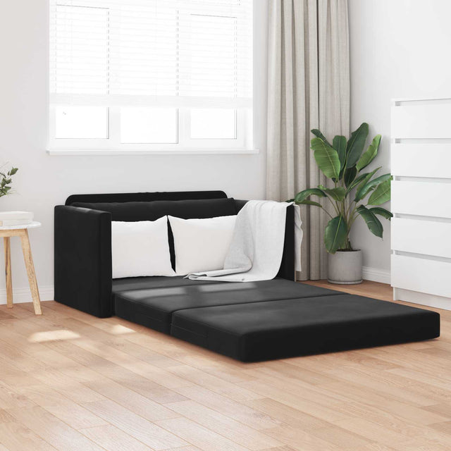 Vidaxl slaapbank zwart 124 x 71 x 78 cm fluweel