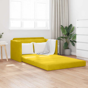 Vidaxl slaapbank zonnebloemgeel 124 x 71 x 78 cm fluweel