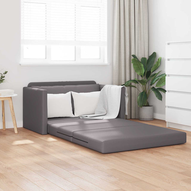 Vidaxl slaapbank grijs 124 x 71 x 78 cm kunstleer