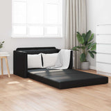 Vidaxl slaapbank zwart 124 x 71 x 78 cm kunstleer