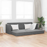 Vidaxl vloerslaapbank donkergrijs 213 x 70 x 77 cm fluweel