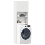 Vidaxl wasmachinekast 64x24x190 cm bewerkt hout wit