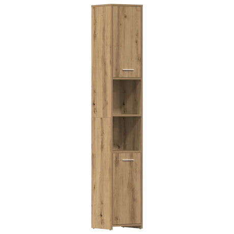 Vidaxl badkamerkast 30x30x183,5 cm bewerkt hout artisanaal eikenkleur