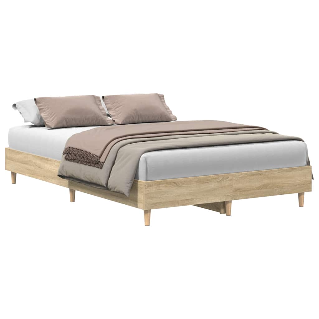 Vidaxl bedframe zonder matras 120x200cm spaanplaat sonoma eikenkleurig