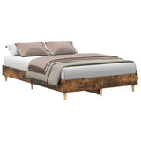 Vidaxl bedframe zonder matras 120x200 cm spaanplaat gerookt eiken