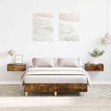 Vidaxl bedframe zonder matras 120x200 cm spaanplaat gerookt eiken